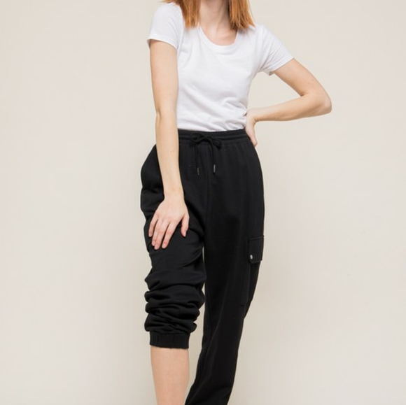 High Waisted Jogger Sweatpants with Pockets - Picture 8 of 8